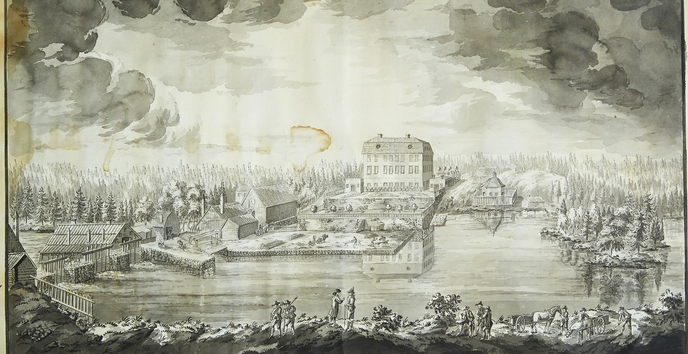 Forsbacka Herrgård målad 1785