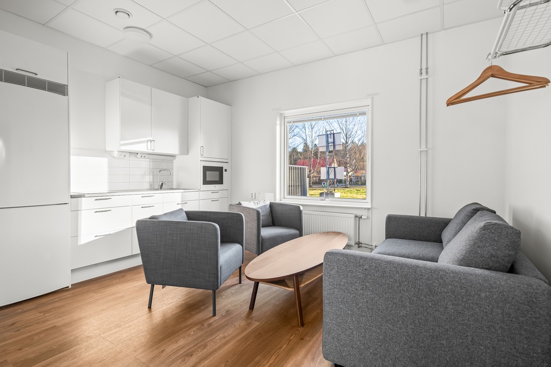 Gästlägenhet med bäddsoffa och kök Gästlägenhet med bäddsoffa och kök