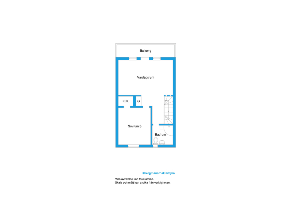 Planlösning, övre plan Planlösning, övre plan