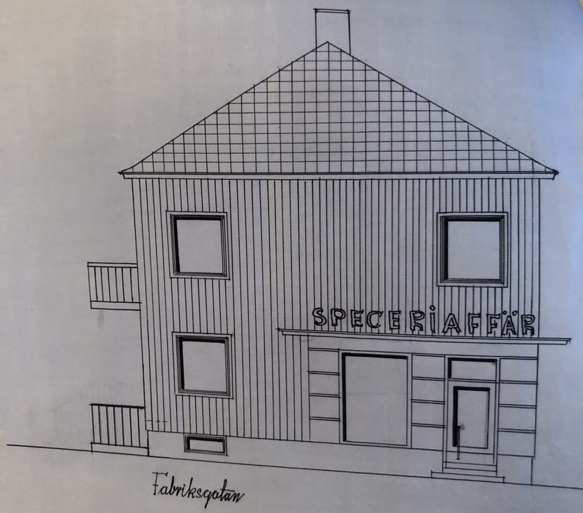 Här var Mattssons speceriaffär verksam i nästan tre decennium från att nuvarande hus byggdes. Här var Mattssons speceriaffär verksam i nästan tre decennium från att nuvarande hus byggdes.