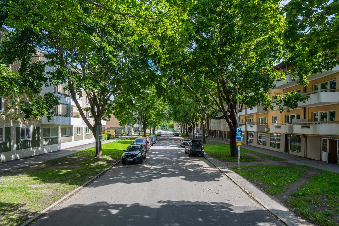 Sörbygatans lummiga allé Sörbygatans lummiga allé