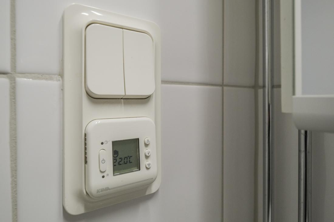 Klinkergolv med värme i duschrum/WC